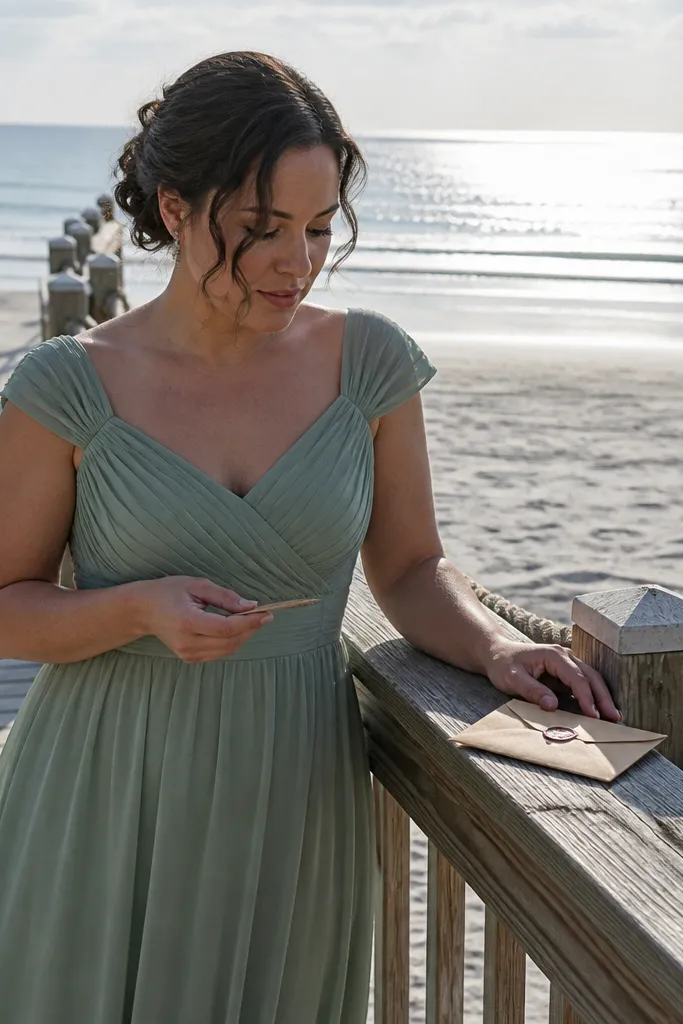 Friends walking on a beach boardwalk holding pastel gift boxes