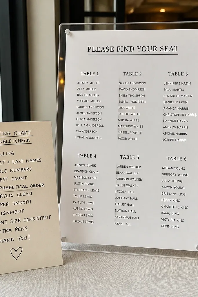 Common Mistakes to Avoid Seating Chart Wedding
