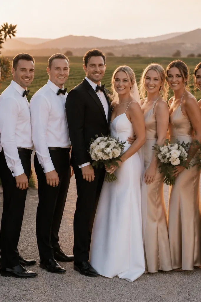 Group posed facing slightly toward light for even facial lighting