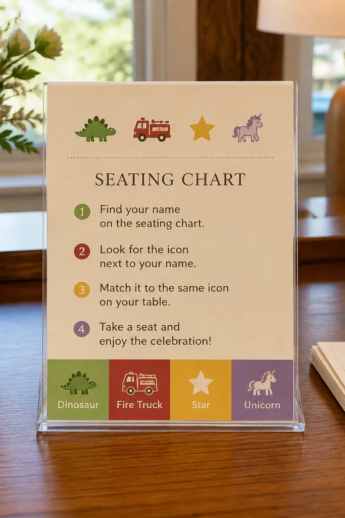 Family-Friendly Seating Chart Wedding Ideas