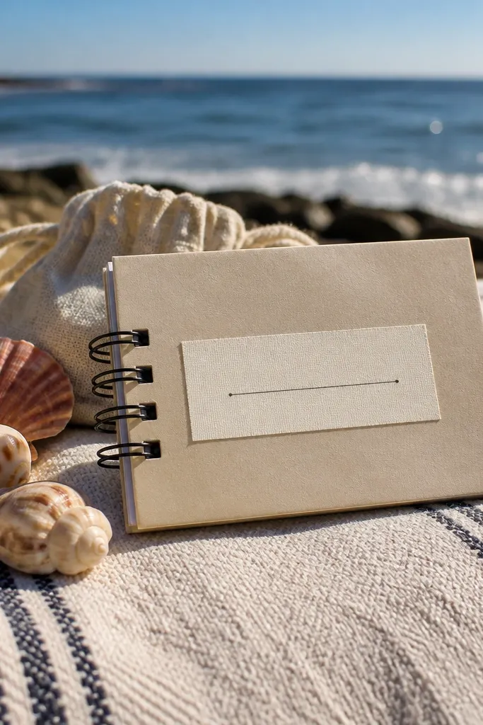Small flip book with a ribbon spine and one-line yes card.