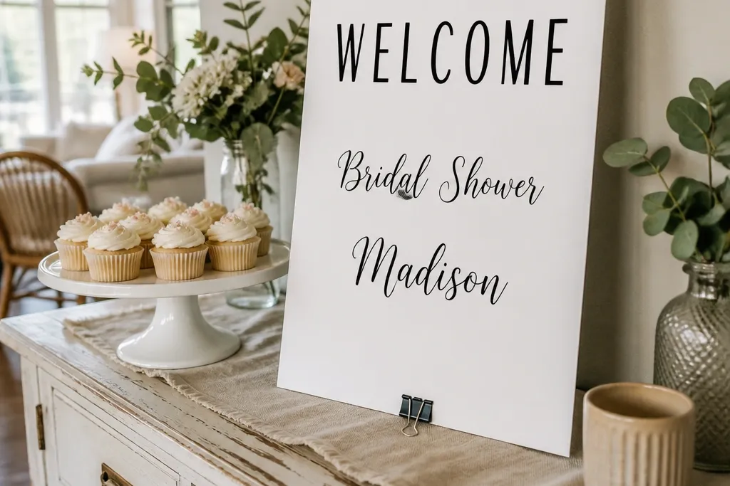 20 Wedding Shower Welcome Sign Ideas - Simple Styling Guide