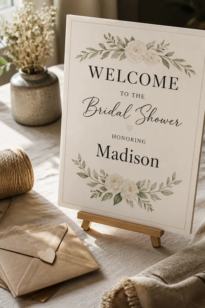20 Wedding Shower Welcome Sign Ideas - Simple Styling Guide